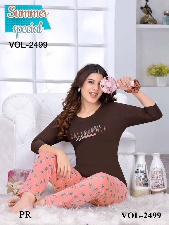 Summer Special 2499 Casual Wear Hosiery Cotton Wholesale Night Suits Collection